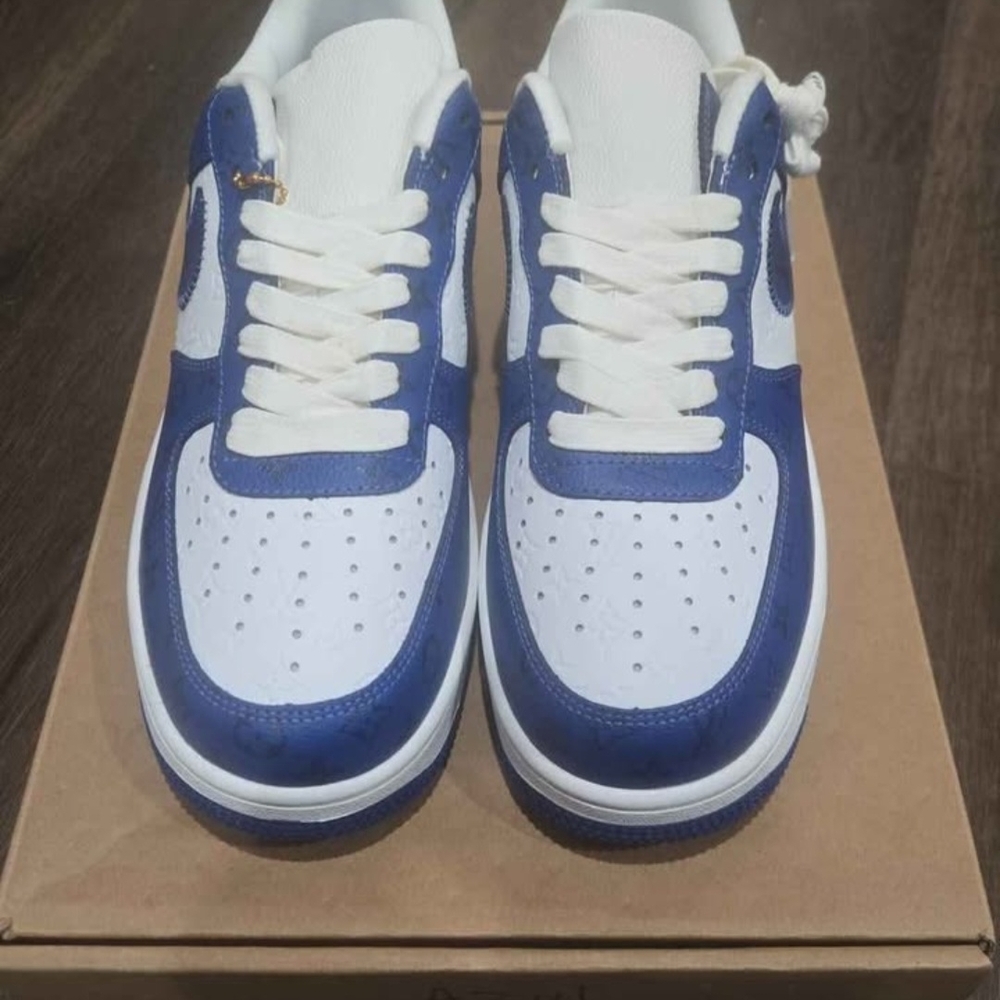 Men Blue and White Sneakers
